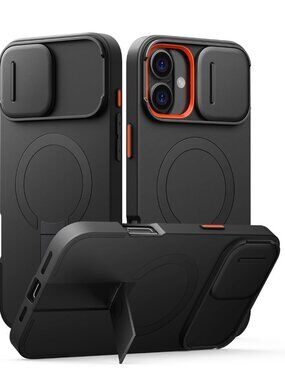 SURITCH for iPhone 16 Pro Case Slide Camera Cover, Magsafe, Adjustable Kickstand